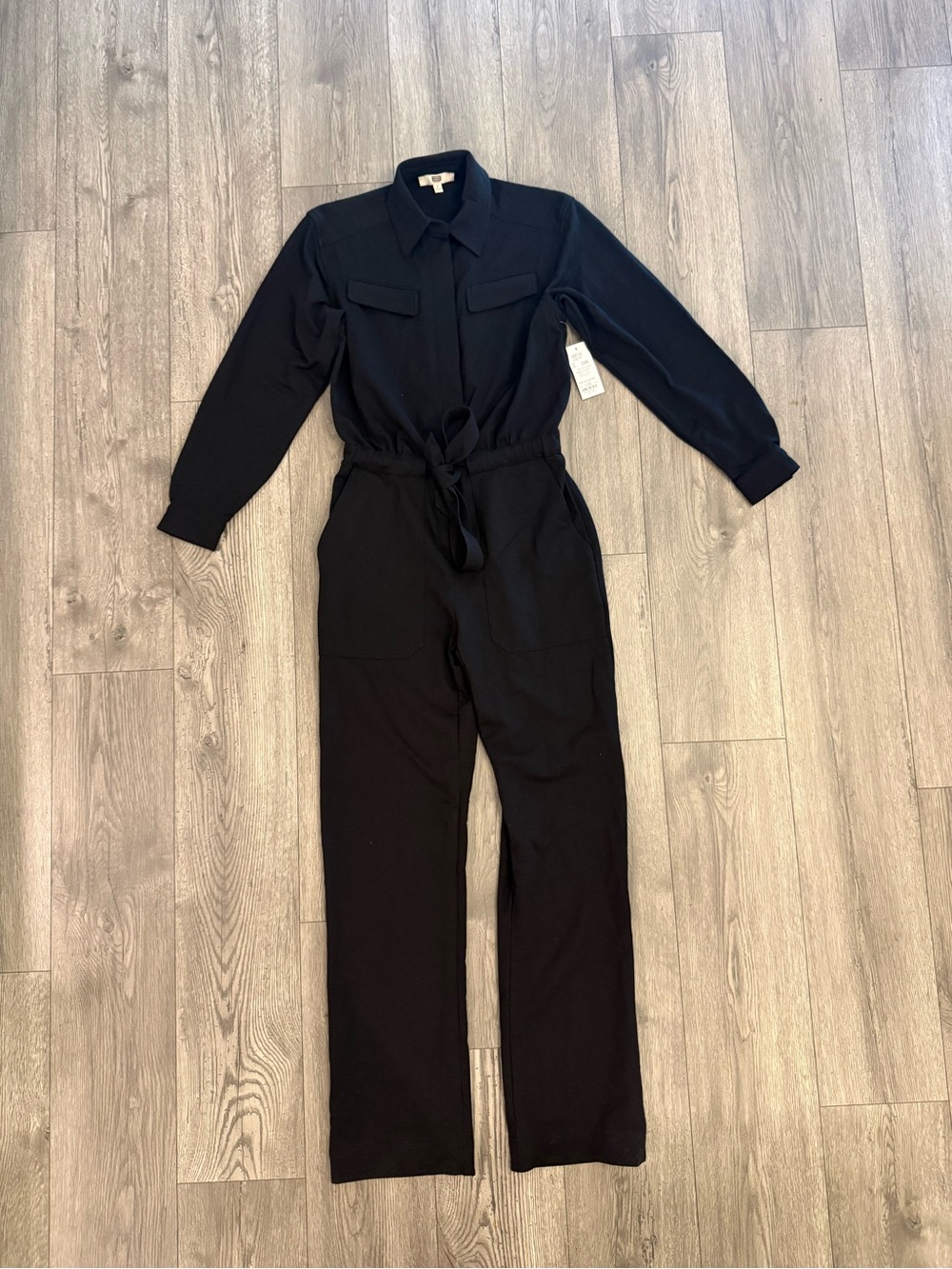 E3 Etcetera Brand New Black Long Sleeves Road Trip Women’s Size: 4 Pant Jumpsuit
